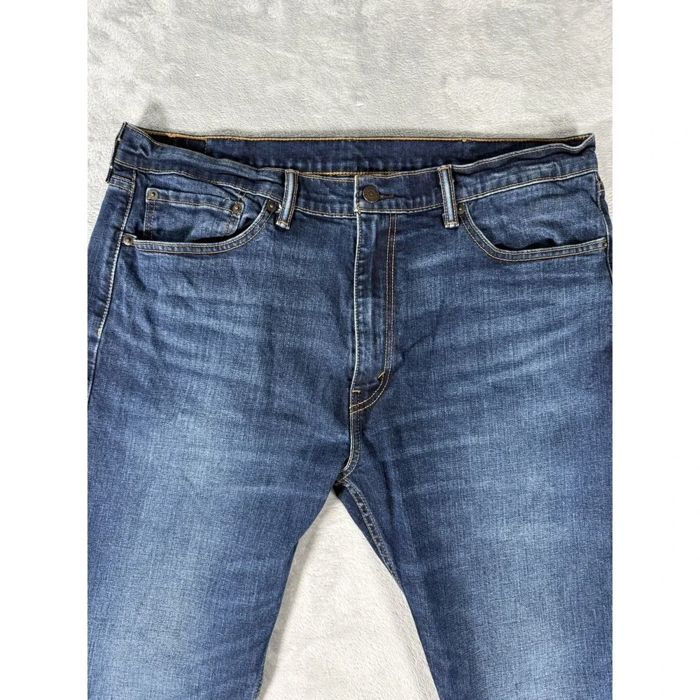 Levis 505 Mens 38x30 Blue Denim Regular Straight Fit‎ Dark Wash